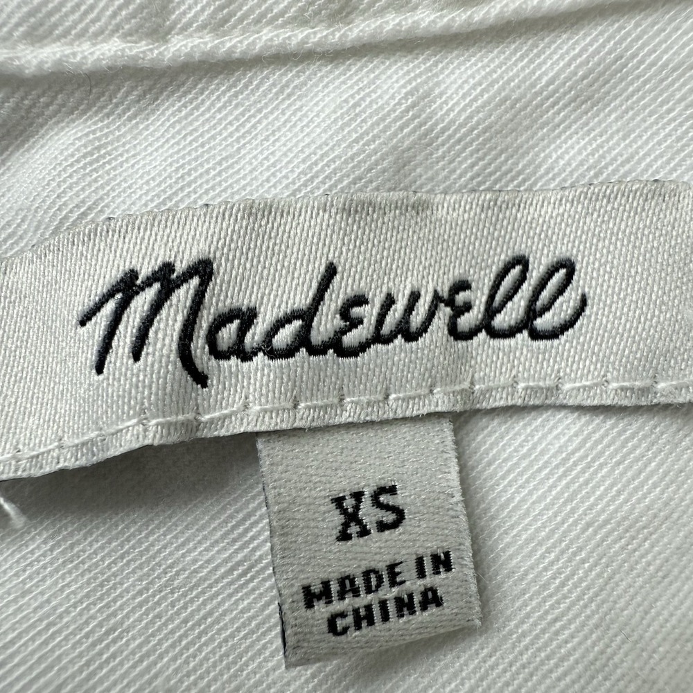 Madewell Central Shirt Blouse White Size XS Oversized Button $65 - Picture 7 of 12